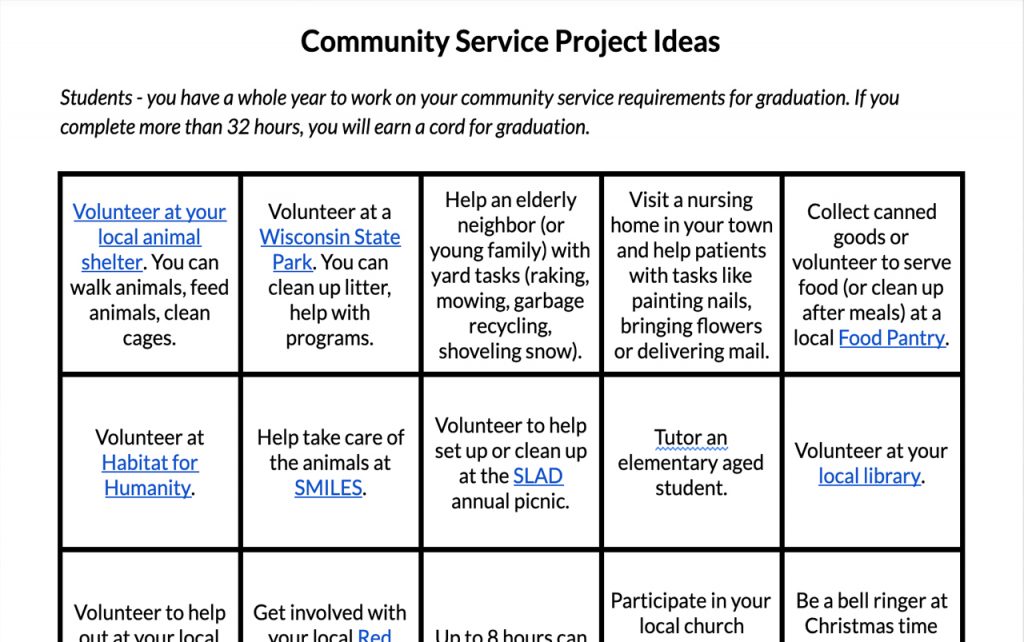 32 Community Service Project Ideas - PTO Today