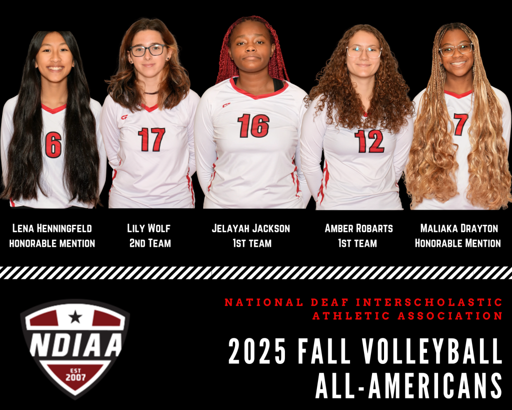 image of 5 WSD players in the All Americans volleyball